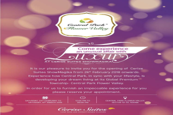 Experience an unusual affair with luxury at Central Park Cerise Suites ShowMagika in Sohna